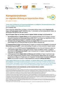Cover: Kompetenzrahmen zur digitalen Bildung an bayerischen Kita
